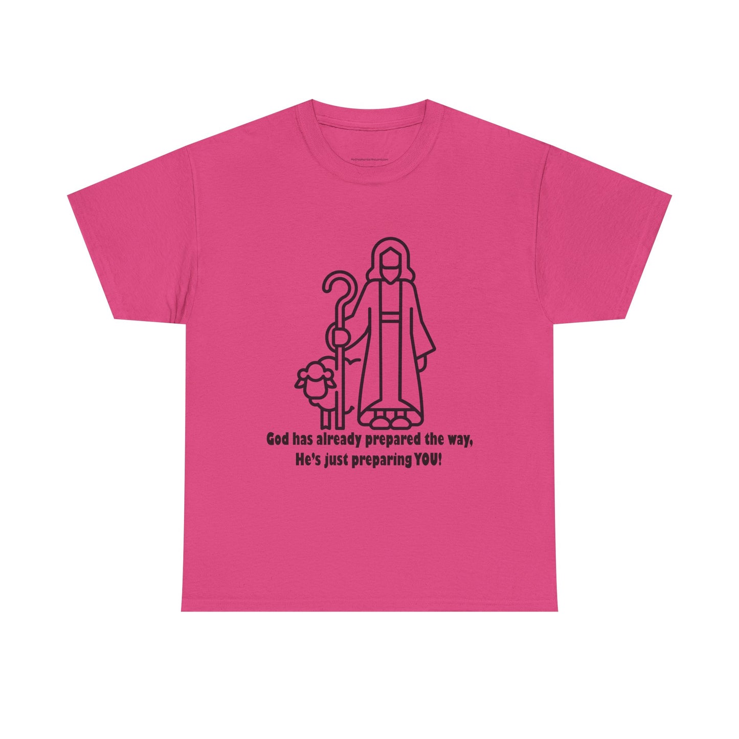 Heavy Cotton Tee - 'God Has Prepared the Way'