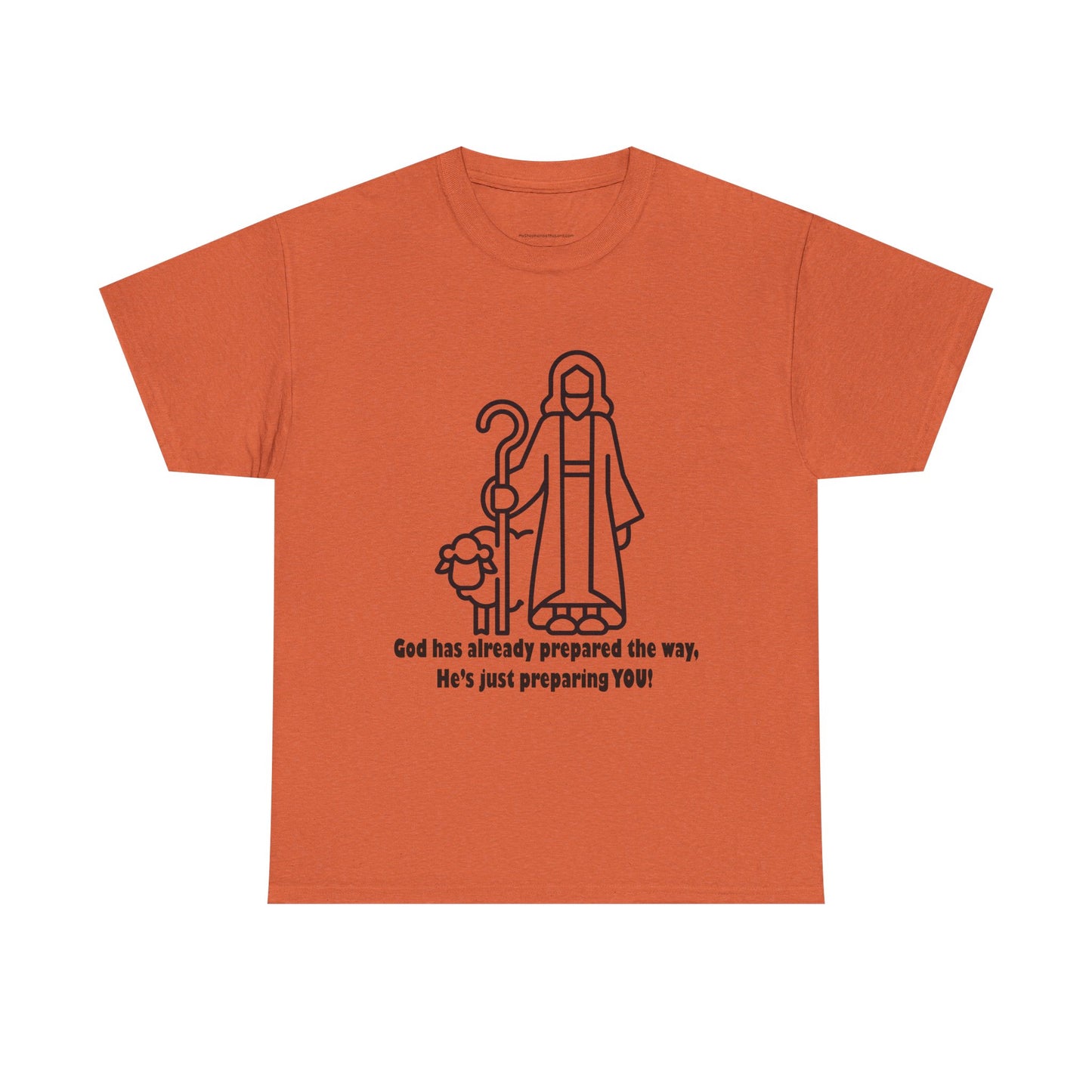 Heavy Cotton Tee - 'God Has Prepared the Way'