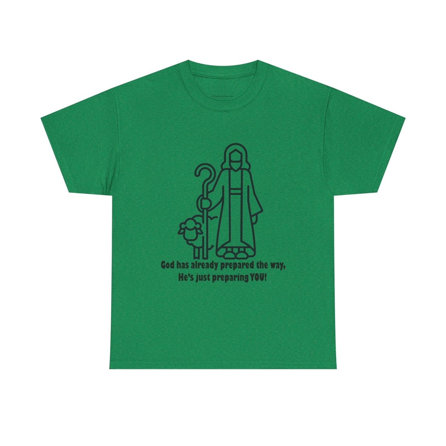 Heavy Cotton Tee - 'God Has Prepared the Way'