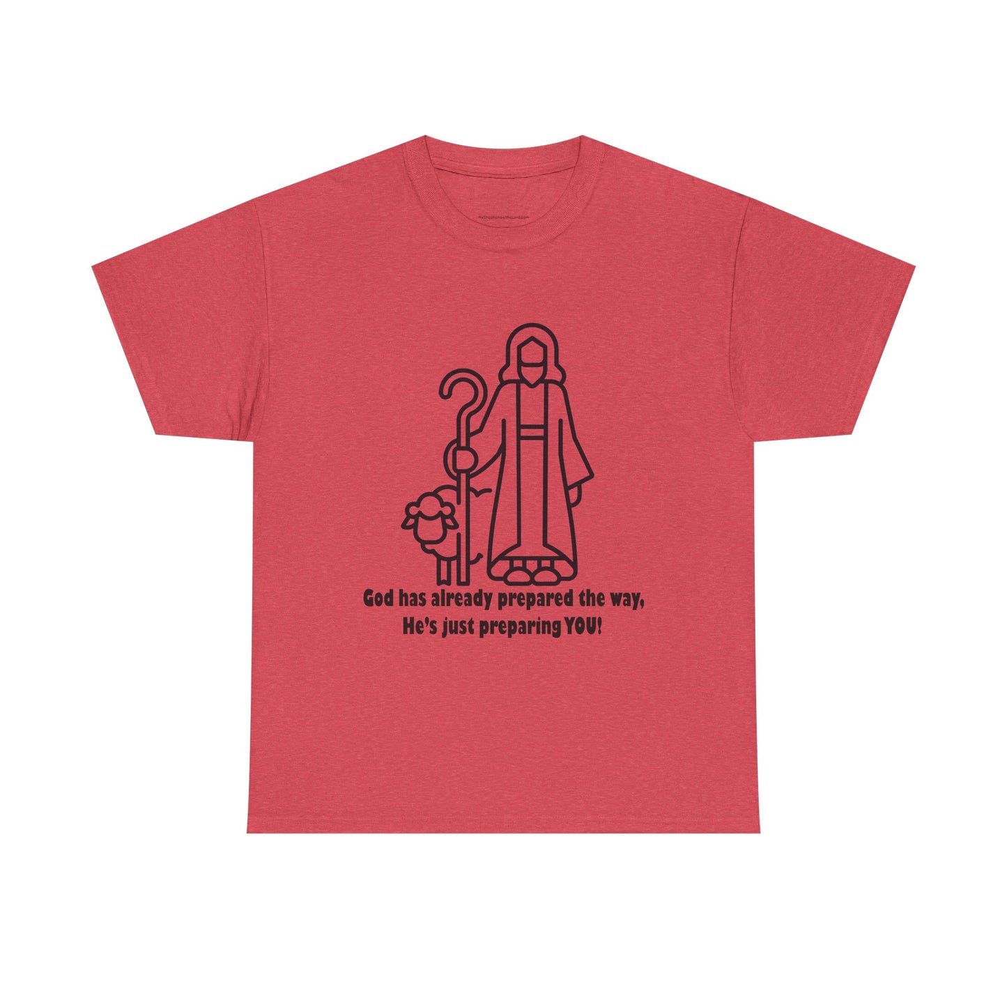 Heavy Cotton Tee - 'God Has Prepared the Way'