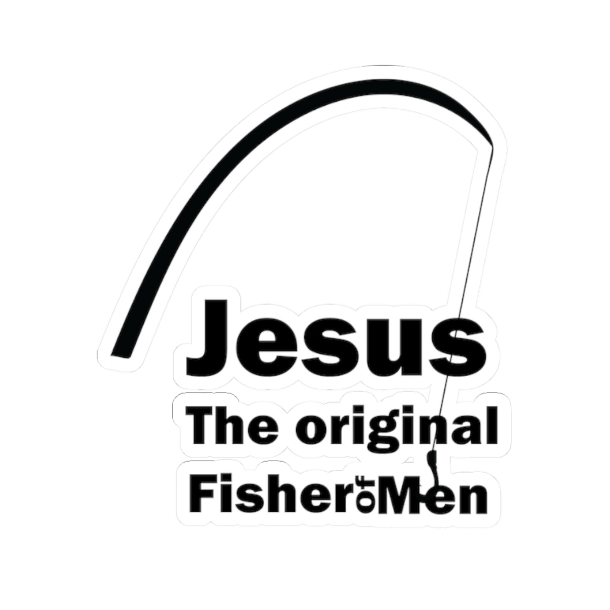 Jesus FisherMen Sticker - Christian Faith Décor for Fishermen