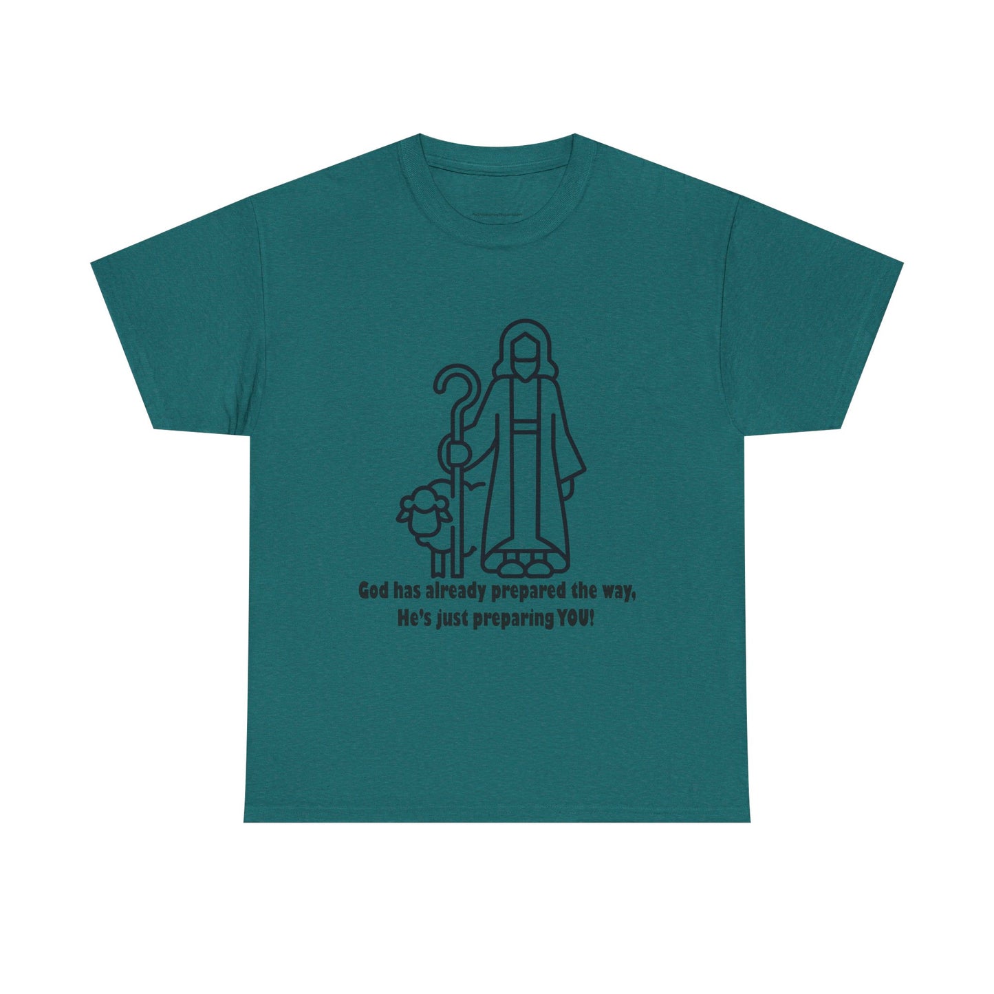 Heavy Cotton Tee - 'God Has Prepared the Way'