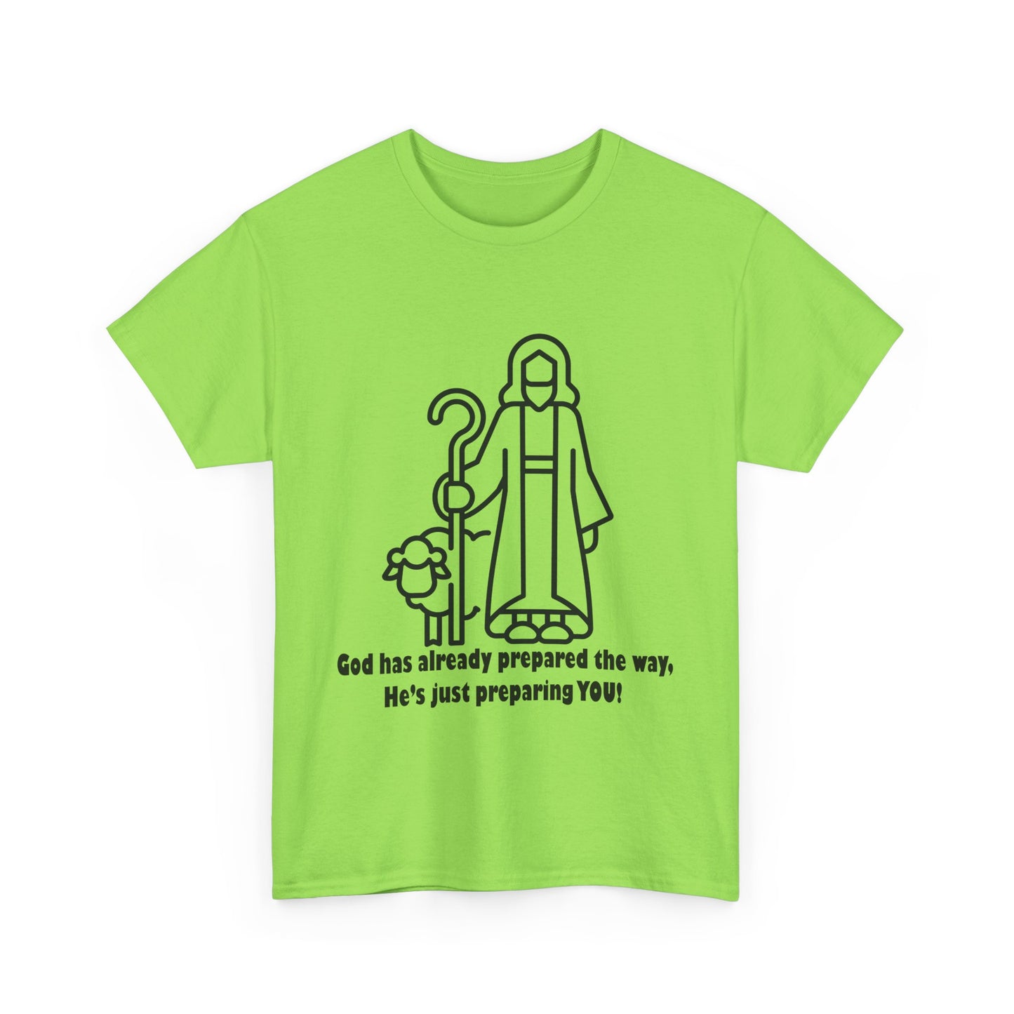 Heavy Cotton Tee - 'God Has Prepared the Way'