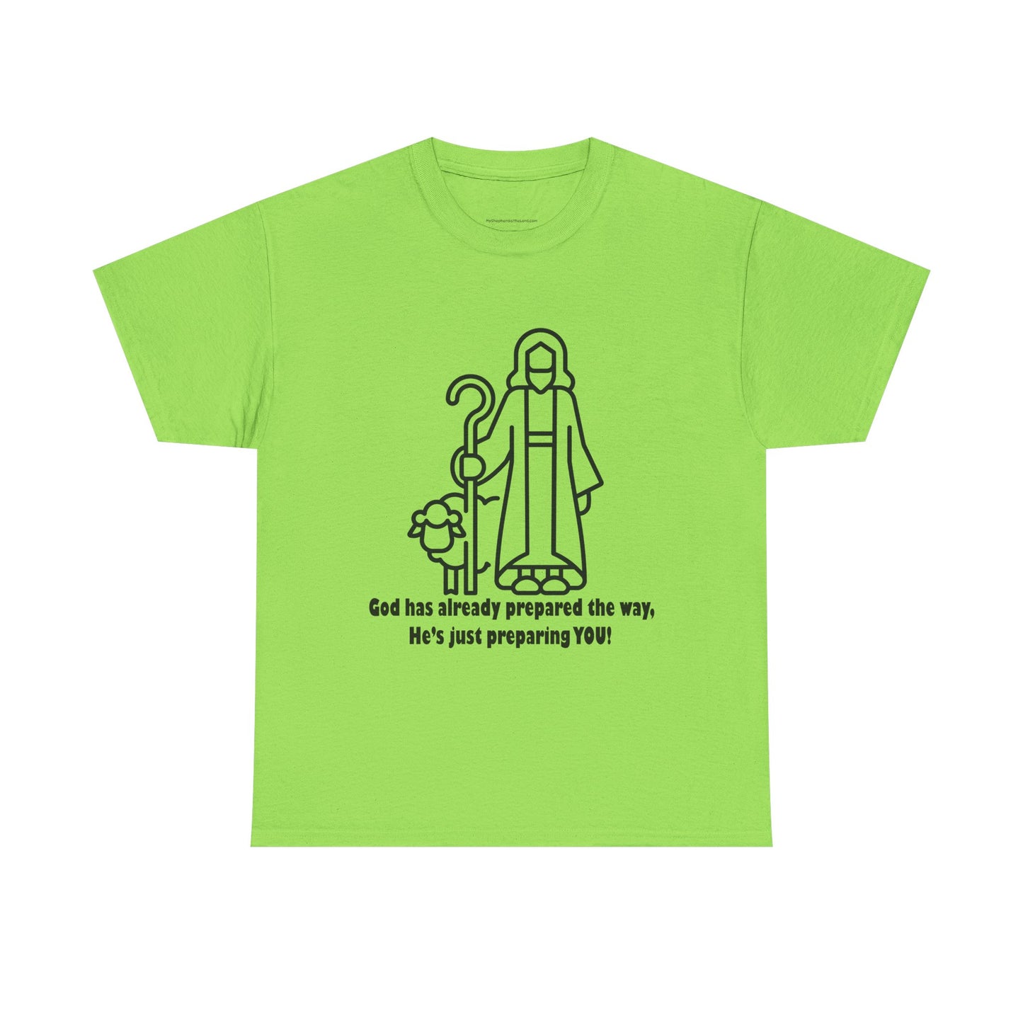 Heavy Cotton Tee - 'God Has Prepared the Way'