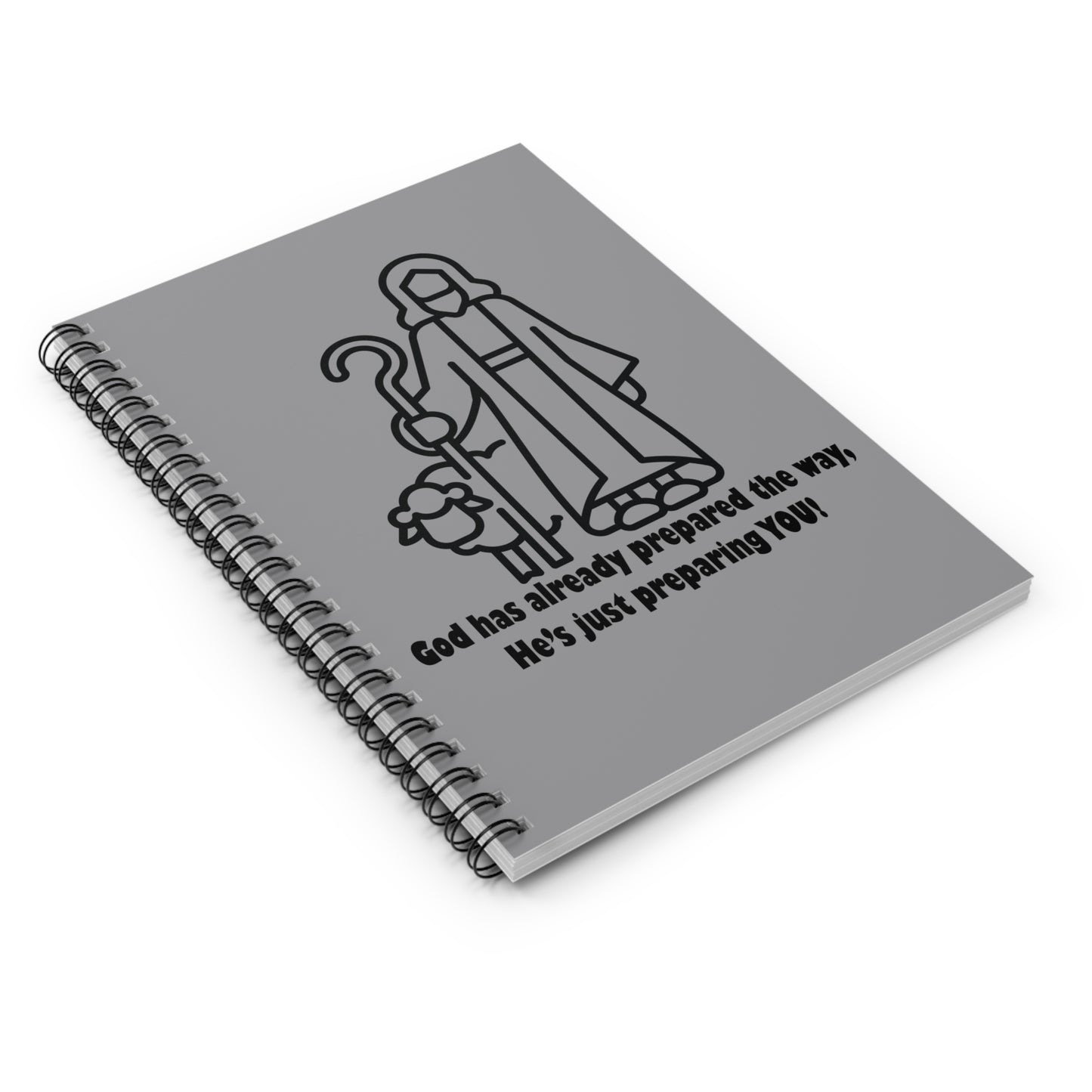 Christian Spiral Notebook/Journal - "God Has Already Prepared The Way"