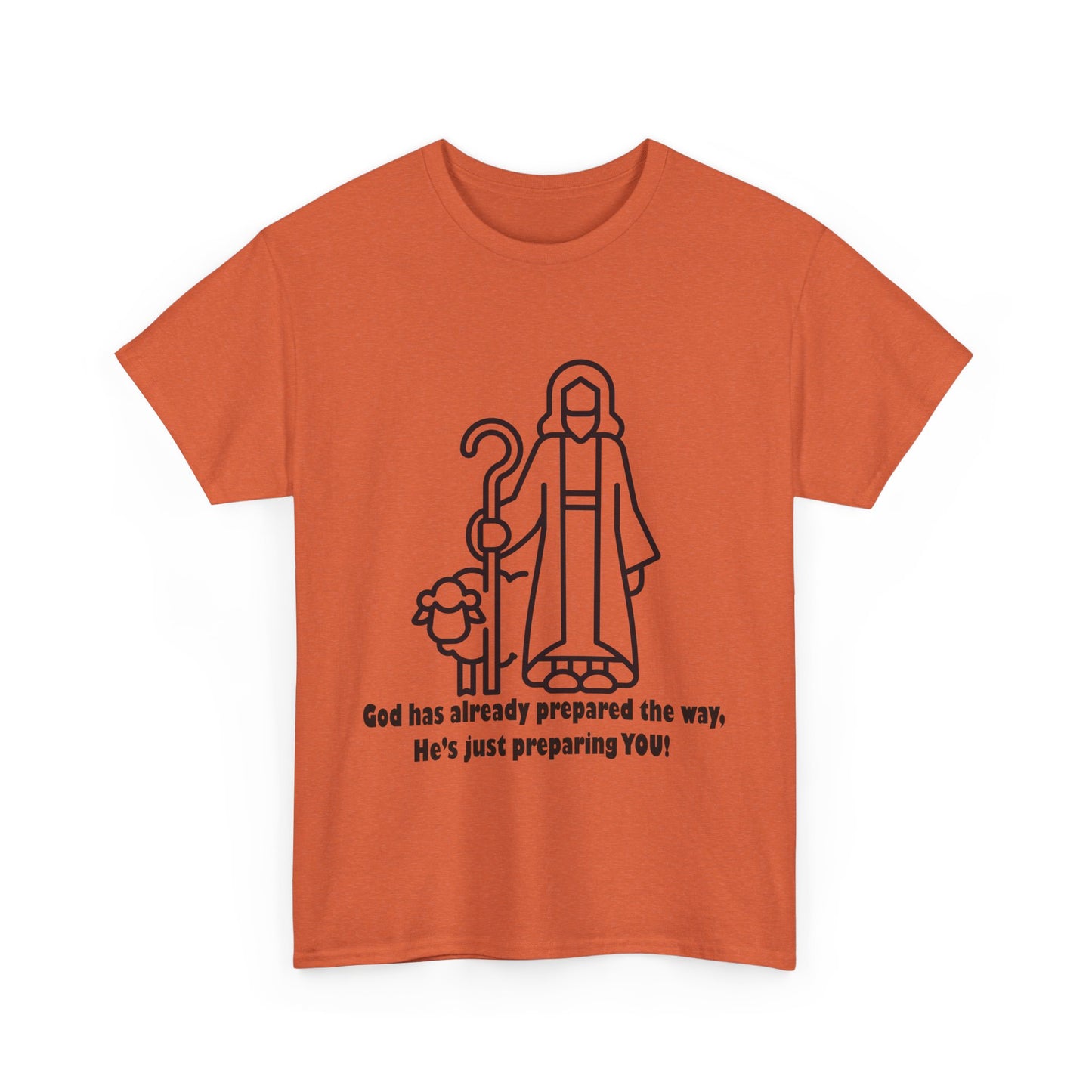 Heavy Cotton Tee - 'God Has Prepared the Way'