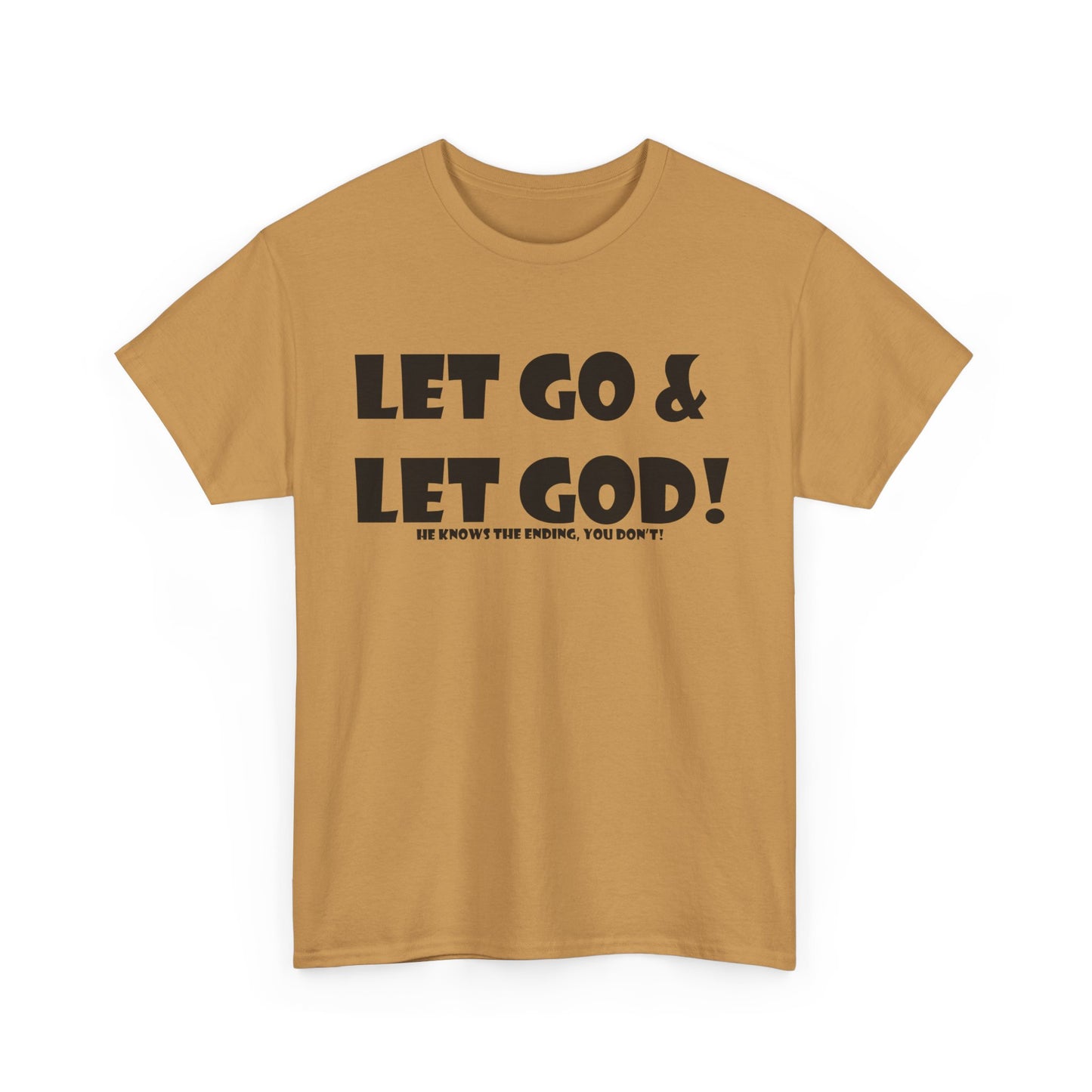 Let Go & Let God Unisex Heavy Cotton Tee - Christian Faith T-Shirt